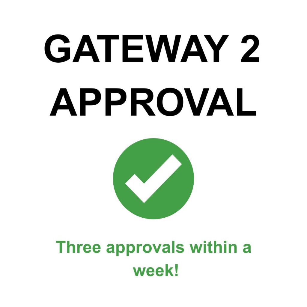 Triple Success: Three Gateway 2 Approvals for Our Projects